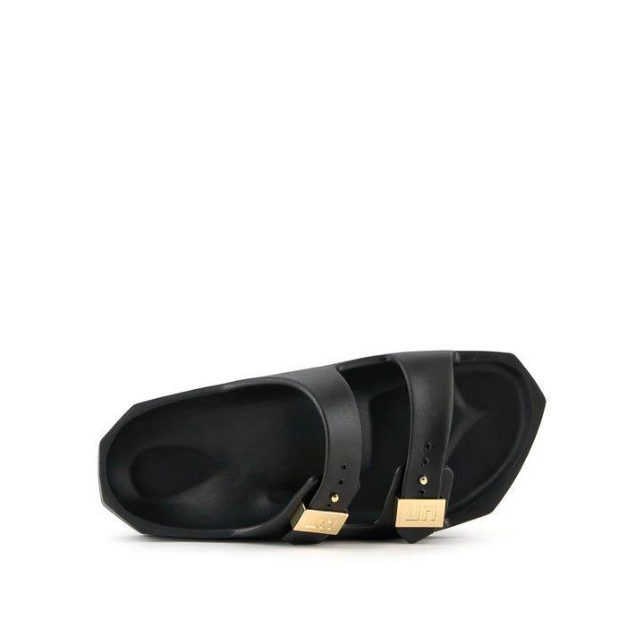 United Nude Moses Unisex Black + Gold Klapki Damskie Czarne