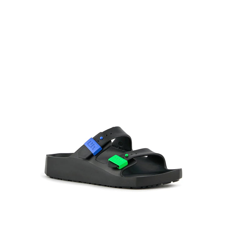 United Nude Moses Unisex Black + Neon Flair Klapki Damskie Czarne