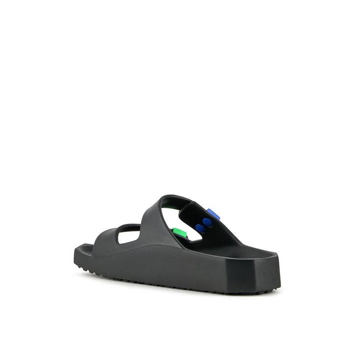 United Nude Moses Unisex Black + Neon Flair Klapki Damskie Czarne
