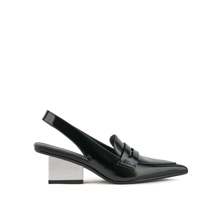 United Nude Raila Loafer Mid Black Buty na Obcasie Czarne