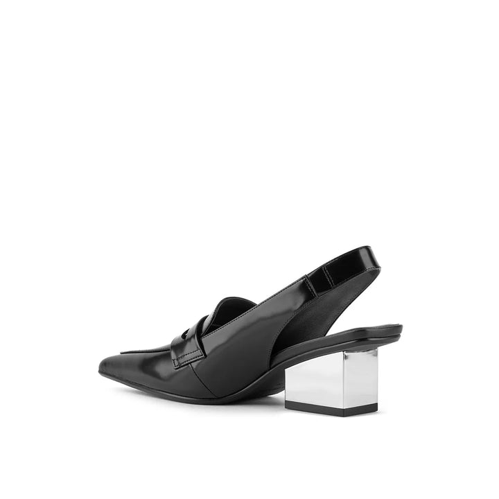United Nude Raila Loafer Mid Black Buty na Obcasie Czarne