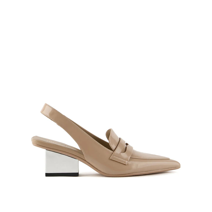 United Nude Raila Loafer Mid Timeless Taupe Buty na Obcasie Beżowe