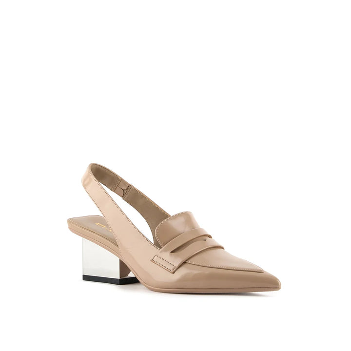 United Nude Raila Loafer Mid Timeless Taupe Buty na Obcasie Beżowe