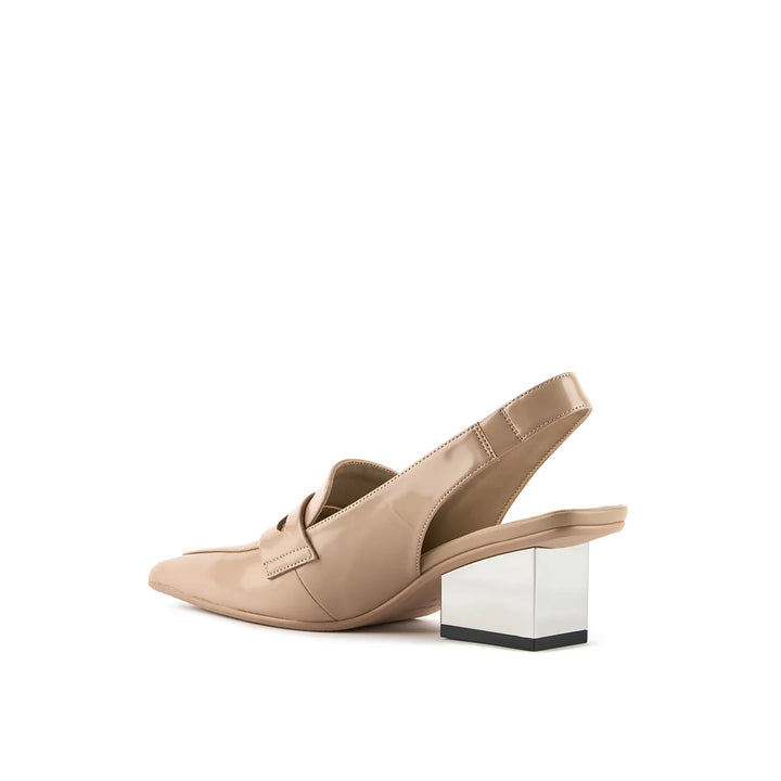 United Nude Raila Loafer Mid Timeless Taupe Buty na Obcasie Beżowe