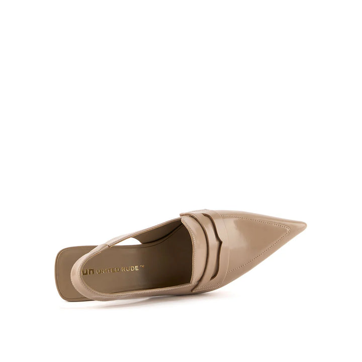 United Nude Raila Loafer Mid Timeless Taupe Buty na Obcasie Beżowe