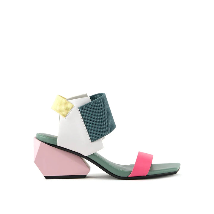 United Nude Ricky Sandal Mid Future Mix Sandały Damskie Na Obcasie Wielokolorowe