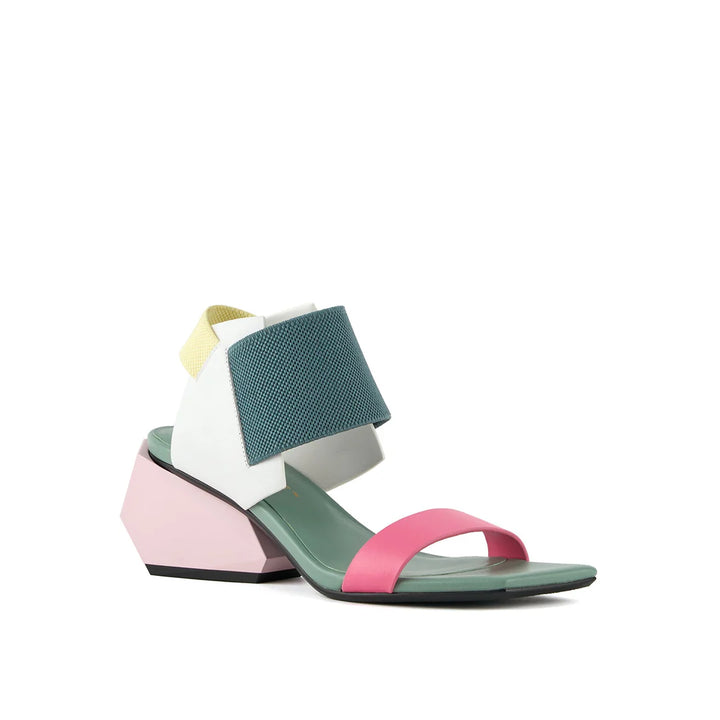 United Nude Ricky Sandal Mid Future Mix Sandały Damskie Na Obcasie Wielokolorowe