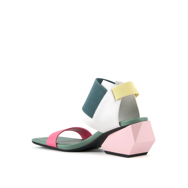 United Nude Ricky Sandal Mid Future Mix Sandały Damskie Na Obcasie Wielokolorowe