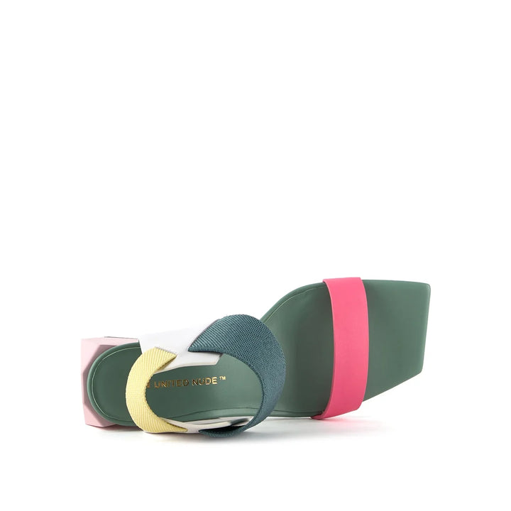 United Nude Ricky Sandal Mid Future Mix Sandały Damskie Na Obcasie Wielokolorowe