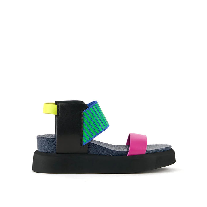 United Nude Rico Sandal II Neon Flair Sandały Damskie na Platformie Niebieskie