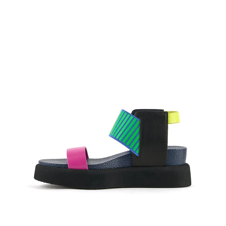 United Nude Rico Sandal II Neon Flair Sandały Damskie na Platformie Niebieskie