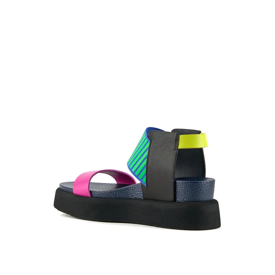 United Nude Rico Sandal II Neon Flair Sandały Damskie na Platformie Niebieskie