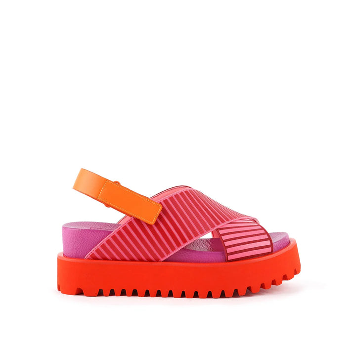 United Nude Rico x Sandal Lily Sandały Damskie na Platformie Czerwone