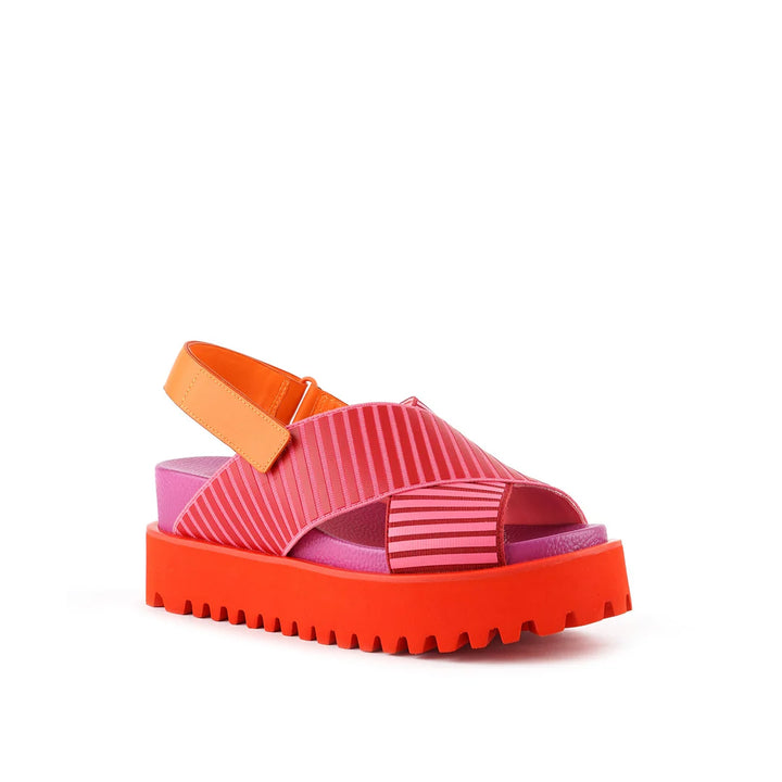 United Nude Rico x Sandal Lily Sandały Damskie na Platformie Czerwone