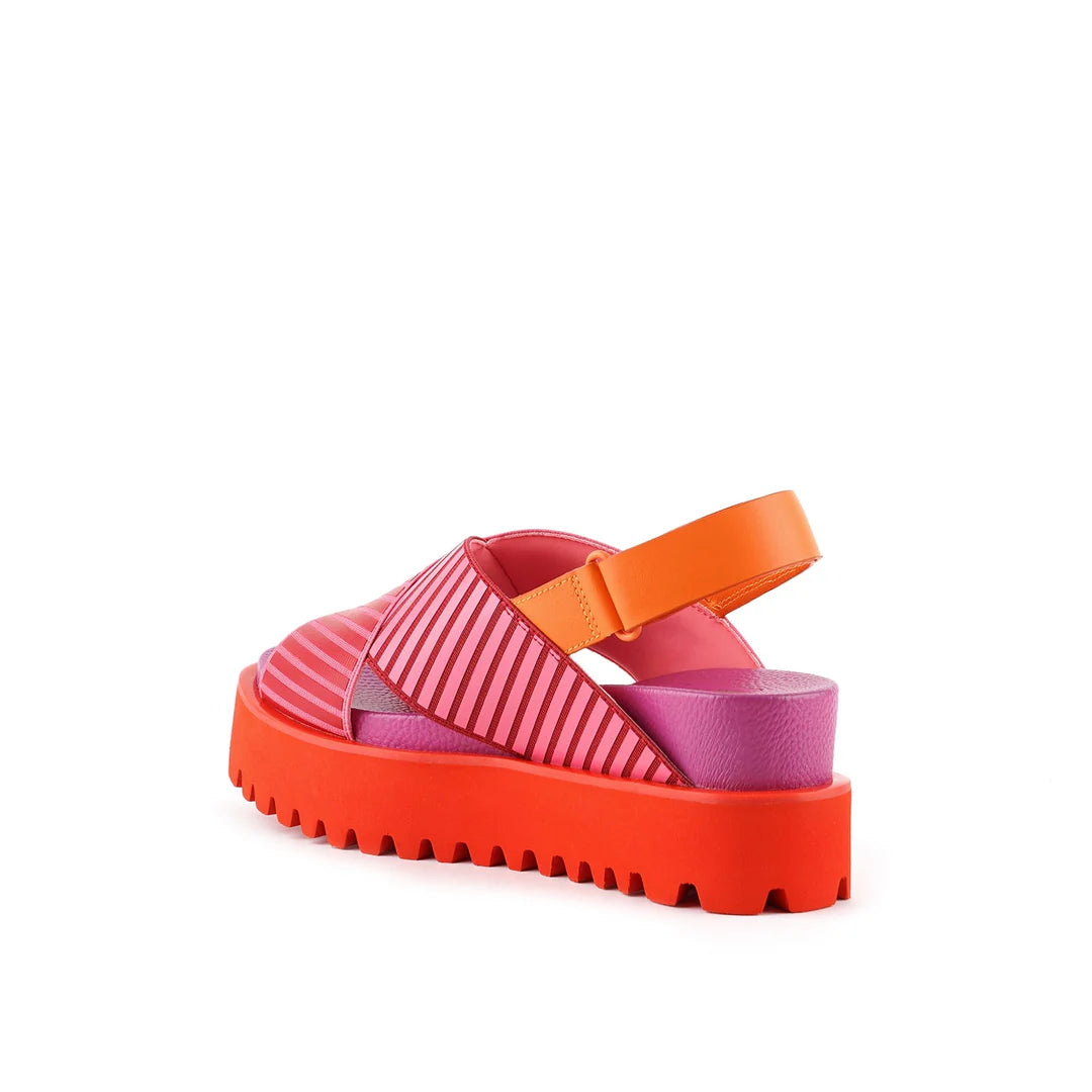 United Nude Rico x Sandal Lily Sandały Damskie na Platformie Czerwone