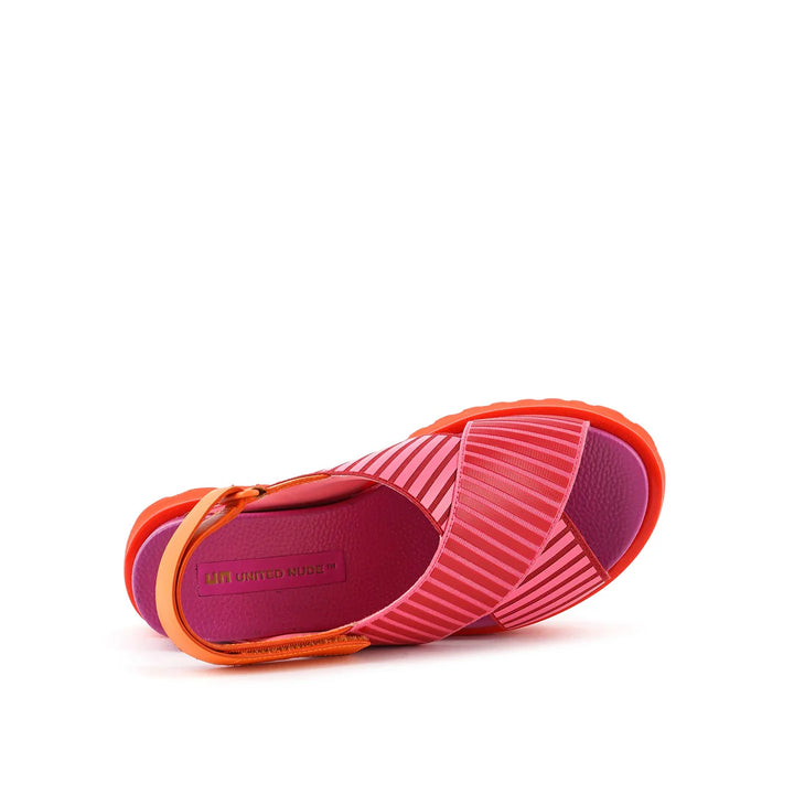 United Nude Rico x Sandal Lily Sandały Damskie na Platformie Czerwone
