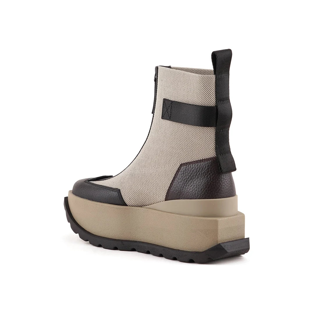 United Nude Roko Bootie III Stone Mix Botki Damskie na Platformie Brązowe