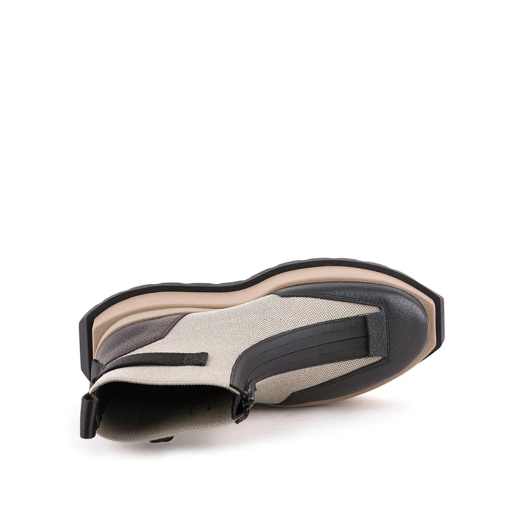 United Nude Roko Bootie III Stone Mix Botki Damskie na Platformie Brązowe
