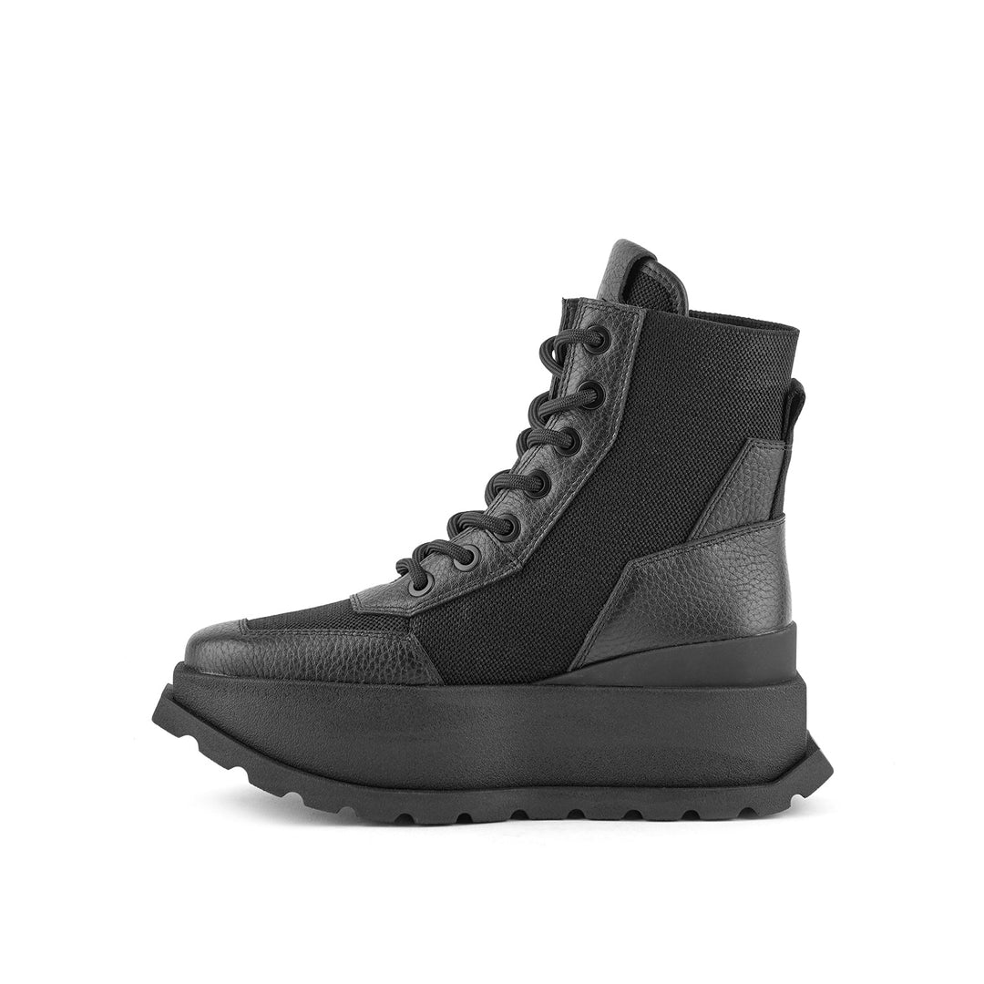 United Nude Roko Combat Black Botki Damskie na Platformie Czarne