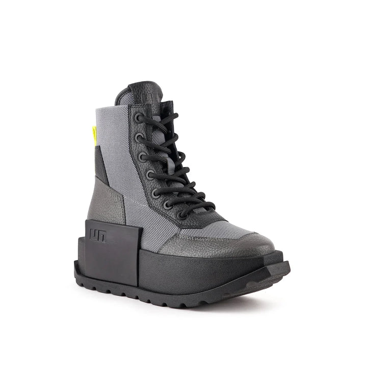 United Nude Roko Combat Future Grey Botki Damskie na Platformie Szare