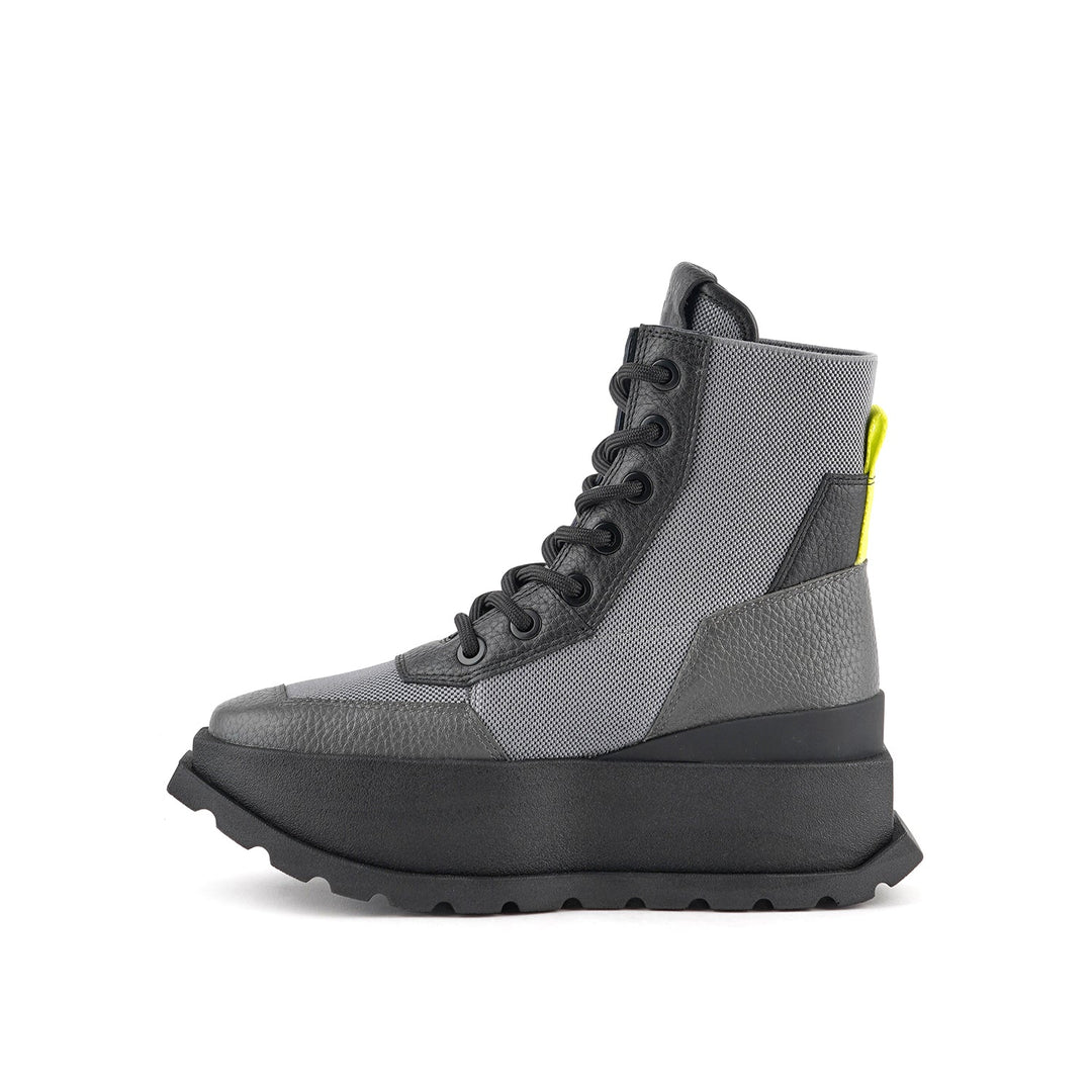 United Nude Roko Combat Future Grey Botki Damskie na Platformie Szare