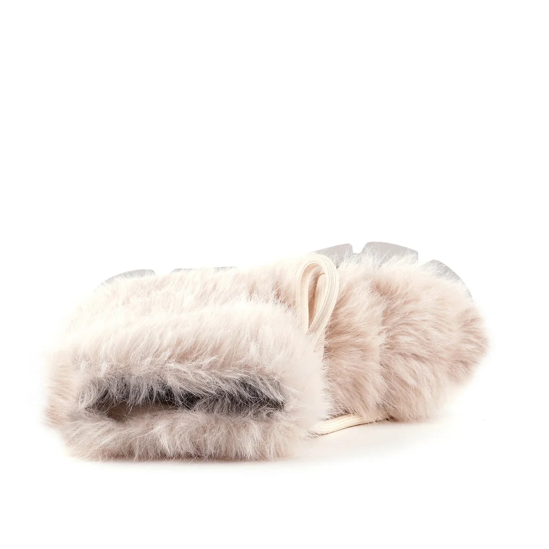 United Nude Stomper Fur Boot Chalk Botki Damskie Zimowe Beżowe