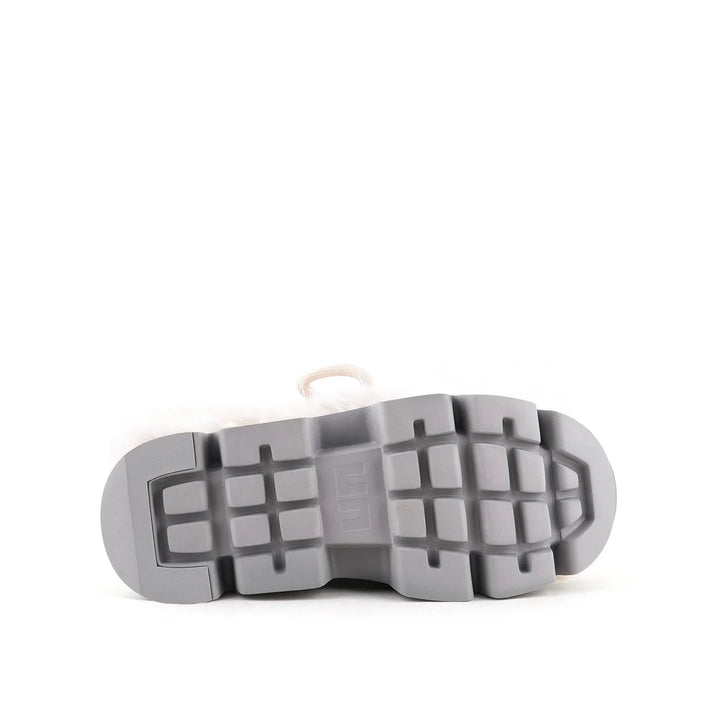 United Nude Stomper Fur Boot Chalk Botki Damskie Zimowe Beżowe