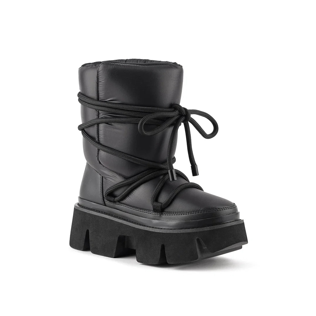 United Nude Stomper Snow Boot Black Botki Damskie Zimowe Na Platformie Czarne