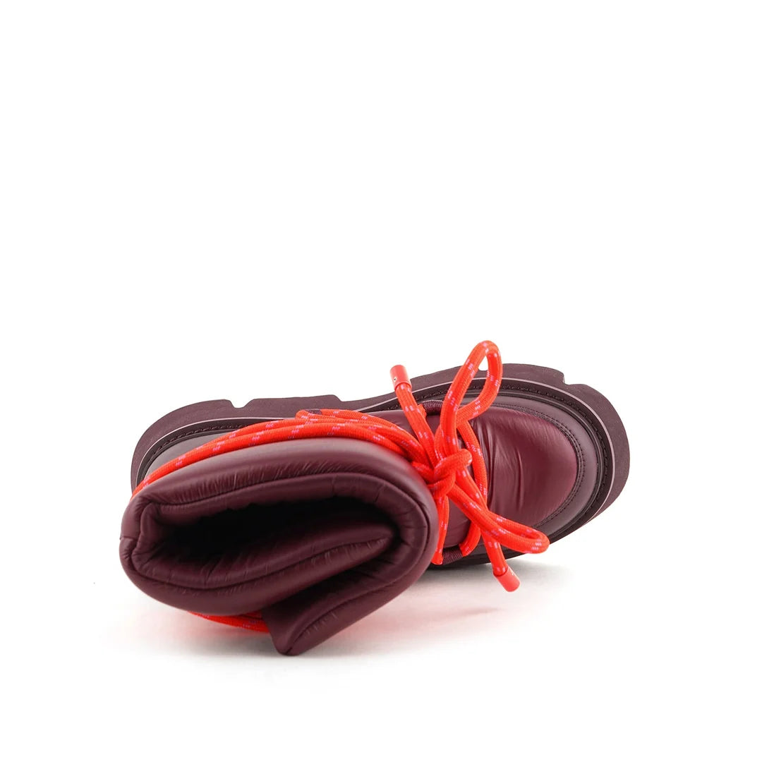 United Nude Stomper Snow Boot Cherry Mix Botki Damskie Zimowe Na Platformie Bordowe