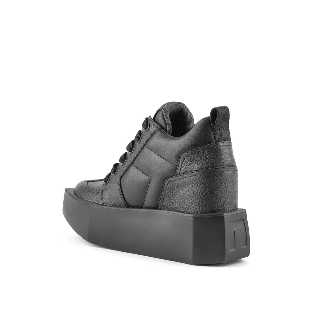 United Nude Stone Court Mid Black Sneakersy Damskie Na Platformie Czarne