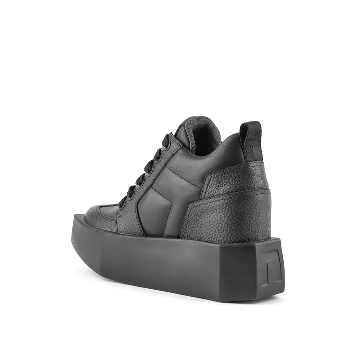 United Nude Stone Court Mid Black Sneakersy Damskie Na Platformie Czarne