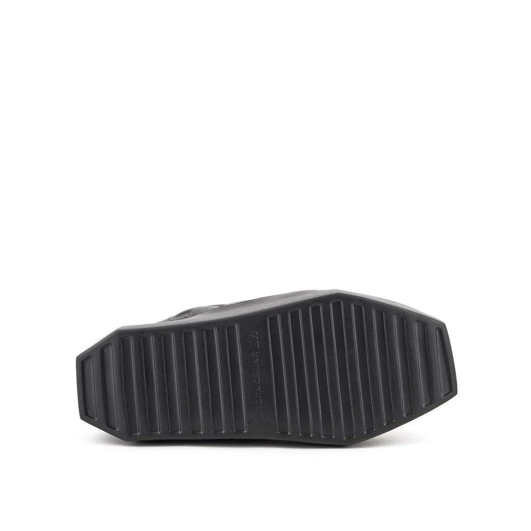United Nude Stone Court Mid Black Sneakersy Damskie Na Platformie Czarne