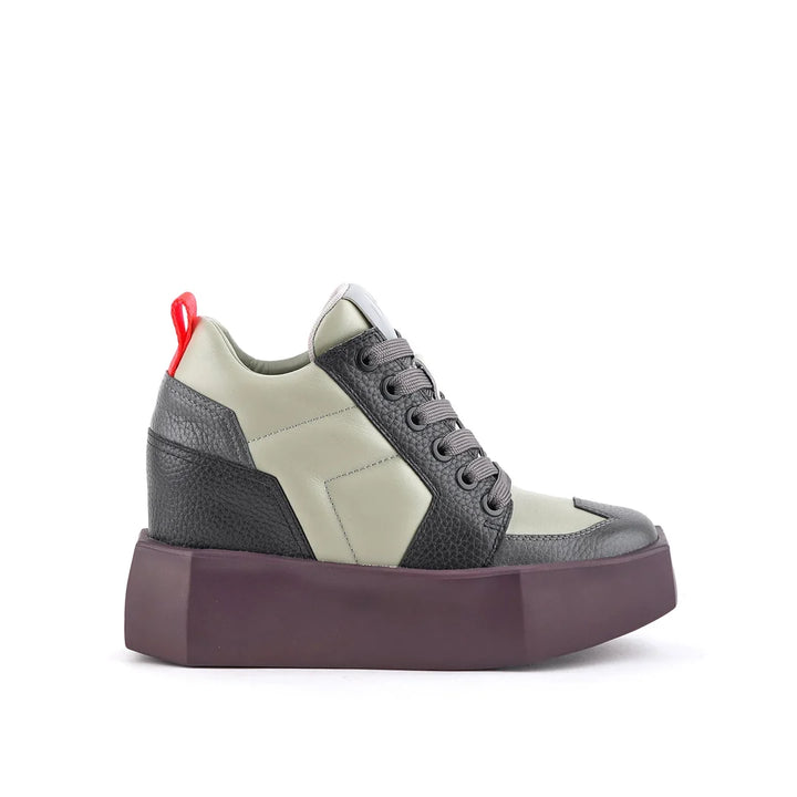 United Nude Stone Court Mid Sustained Grey Sneakersy Damskie Na Platformie Szare