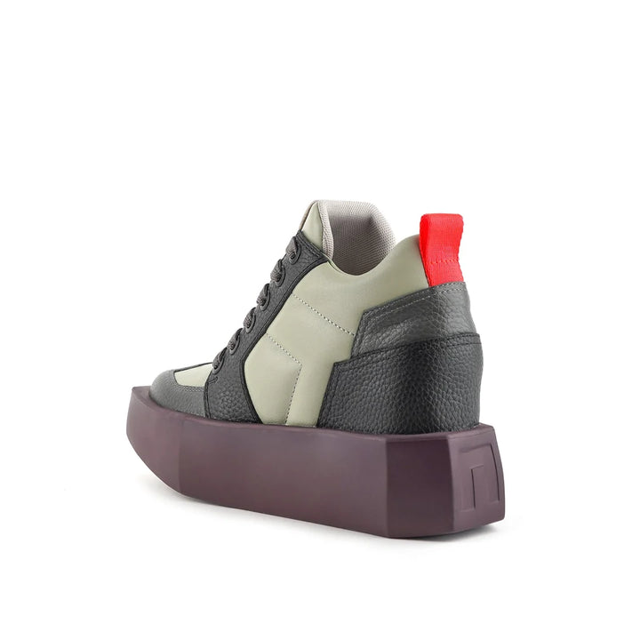 United Nude Stone Court Mid Sustained Grey Sneakersy Damskie Na Platformie Szare
