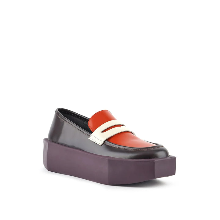United Nude Stone Loafer Lo Cocoa Mix Mokasyny Na Platformie Damskie Brązowe