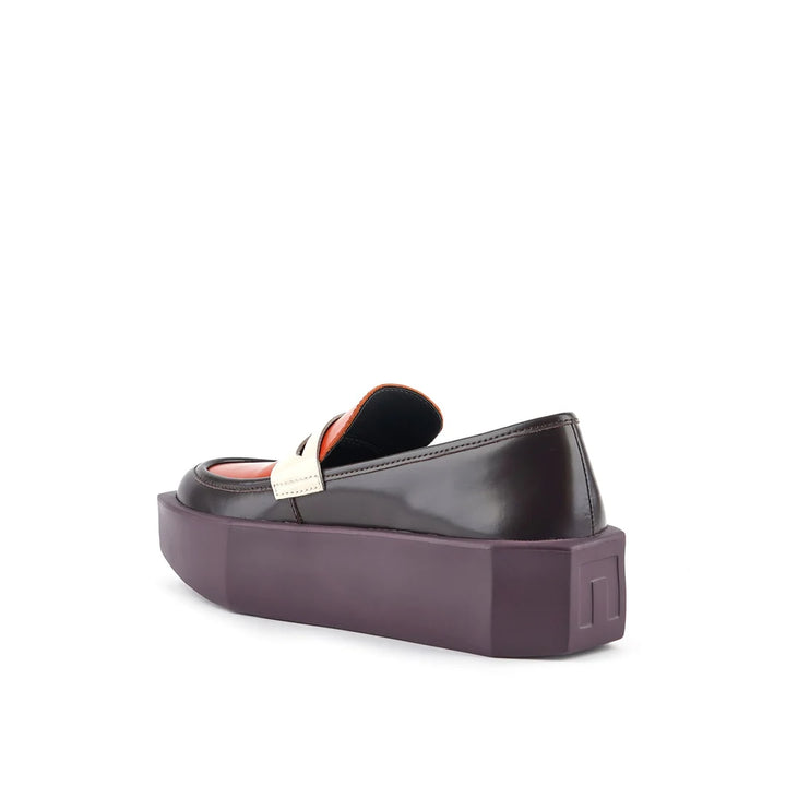 United Nude Stone Loafer Lo Cocoa Mix Mokasyny Na Platformie Damskie Brązowe