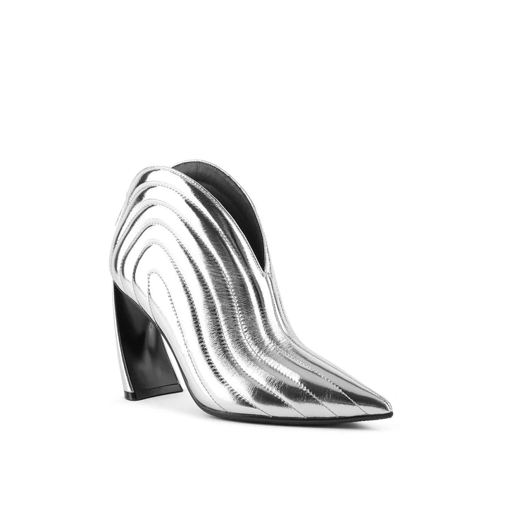 United Nude Zuma Luna Hi Silver Buty Na Obcasie Damskie Srebrne