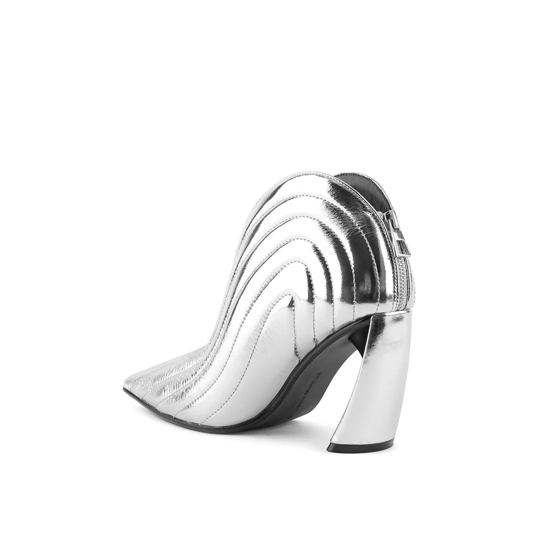 United Nude Zuma Luna Hi Silver Buty Na Obcasie Damskie Srebrne