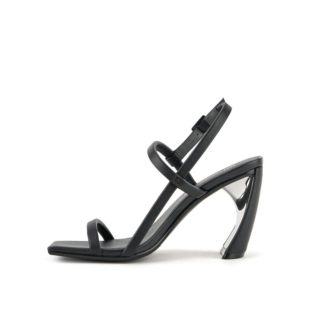 United Nude Zuma Strappy Hi Black Sandały Damskie na Obcasie Czarne