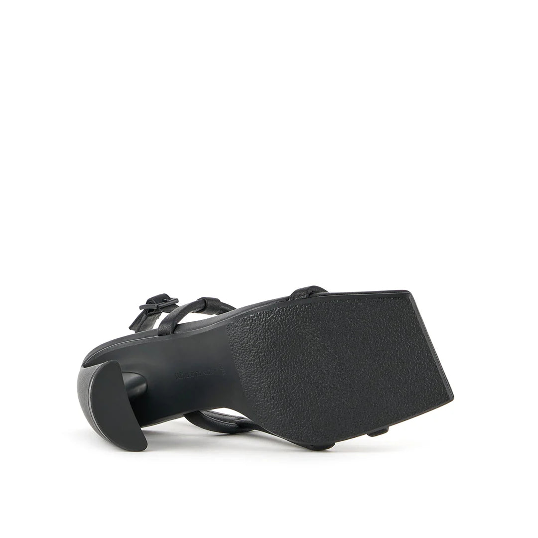 United Nude Zuma Strappy Hi Black Sandały Damskie na Obcasie Czarne