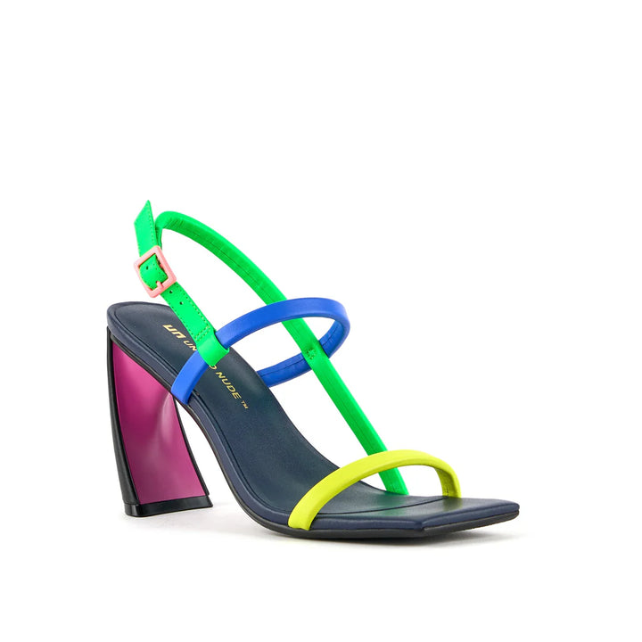United Nude Zuma Strappy Hi Neon Flair Sandały Damskie na Obcasie Wielokolorowe