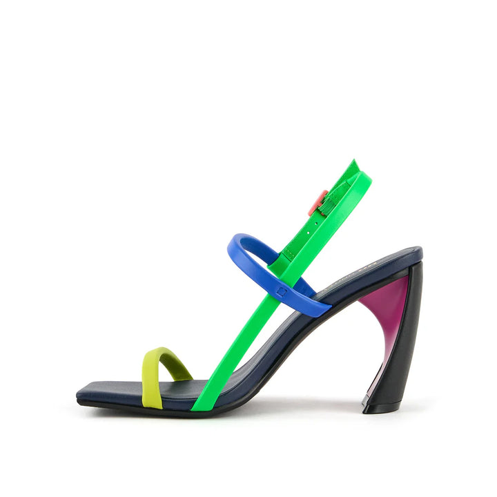 United Nude Zuma Strappy Hi Neon Flair Sandały Damskie na Obcasie Wielokolorowe