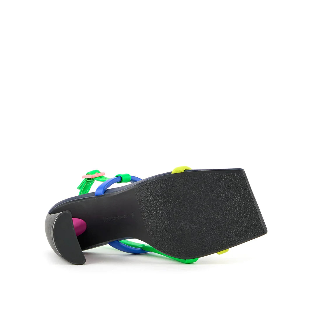 United Nude Zuma Strappy Hi Neon Flair Sandały Damskie na Obcasie Wielokolorowe