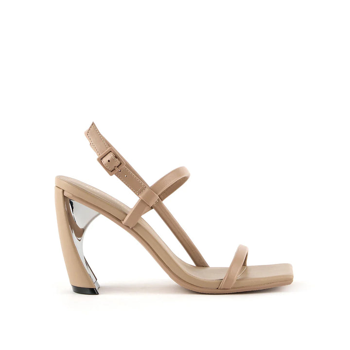 United Nude Zuma Strappy Hi Timeless Taupe Sandały Damskie na Obcasie Beżowe