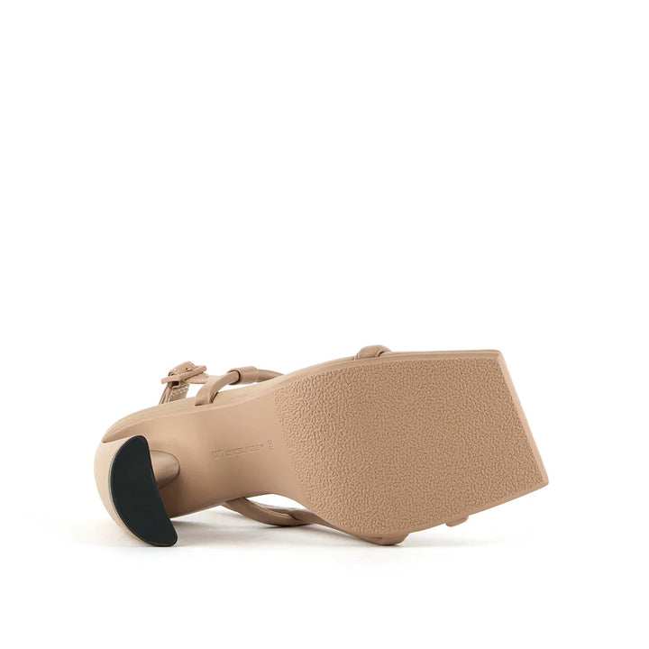 United Nude Zuma Strappy Hi Timeless Taupe Sandały Damskie na Obcasie Beżowe