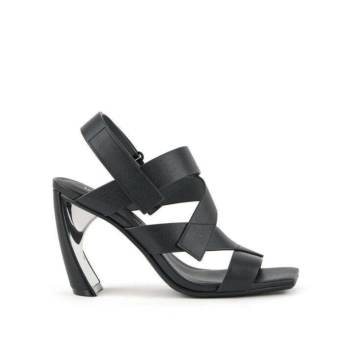 United Nude Zuma Straps Hi Black Sandały Damskie na Obcasie Black