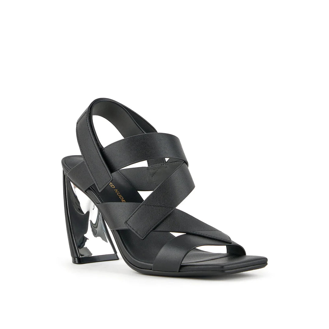 United Nude Zuma Straps Hi Black Sandały Damskie na Obcasie Black