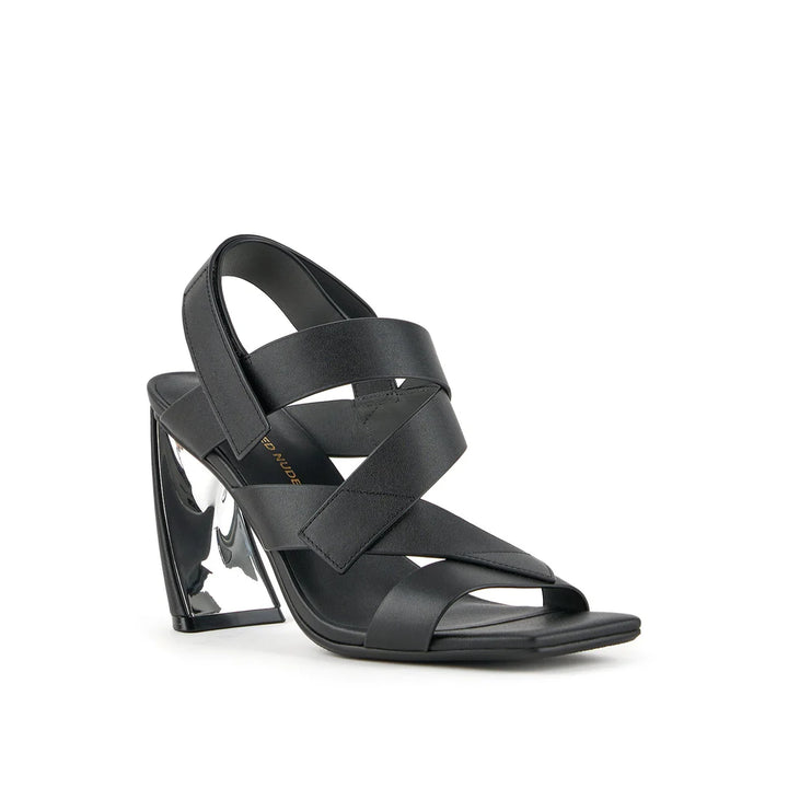 United Nude Zuma Straps Hi Black Sandały Damskie na Obcasie Black