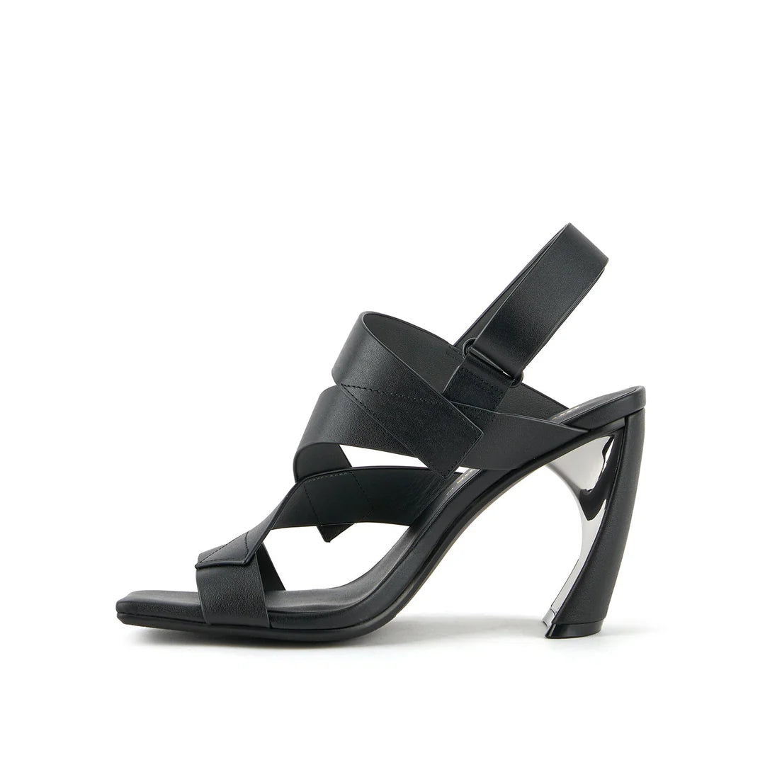 United Nude Zuma Straps Hi Black Sandały Damskie na Obcasie Black