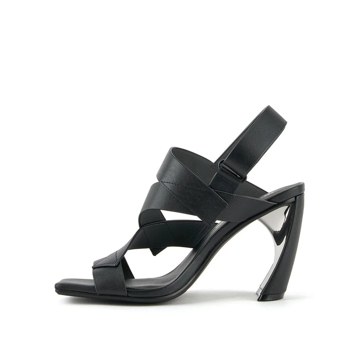 United Nude Zuma Straps Hi Black Sandały Damskie na Obcasie Black